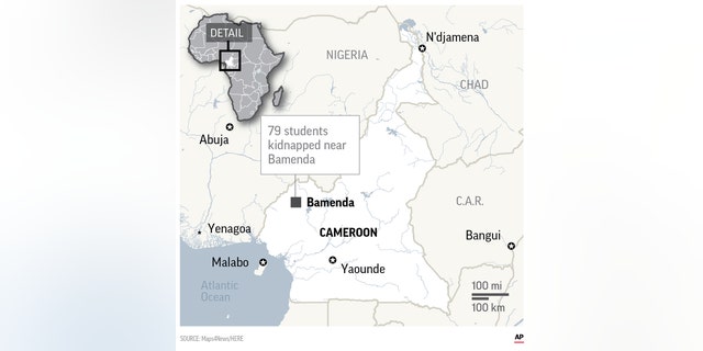 Armed separatists kidnapped at least 79 students and three staff members from a Presbyterian school in a troubled English-speaking region of Cameroon, the governor said Monday.