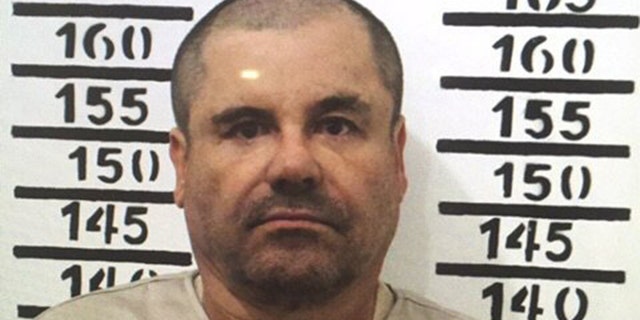 FILE - In this Jan. 8, 2016, file image released by Mexico's federal government, Mexico's most wanted drug lord, Joaquin "El Chapo" Guzman, stands for his prison mug shot with the inmate number 3870 at the Altiplano maximum security federal prison in Almoloya, Mexico. Emma Coronel, the common-law wife of Guzman said Monday, Feb. 29. 2016, that his health problems have gotten “a lot worse” because guards at a maximum security prison rouse him for head counts, interfering with his sleep. (Mexico's federal government via AP)