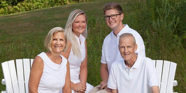 Heston's Wife June and their children, Dr. Kelsey Heston, 26 and Keegan, 22, (L-R) are tending to their father after he recently stopped treatment and returned home for hospice care.