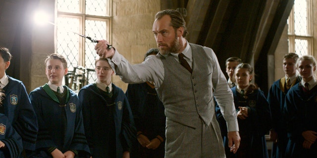 This image released by Warner Bros. Pictures shows Jude Law in a scene from