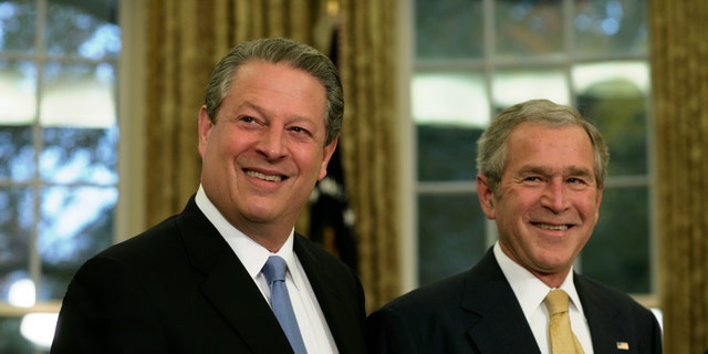 The U.S. Supreme Court ruled in a 5-4 vote that Bush was the victor in the 2000 presidential election.
