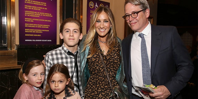 Sarah Jessica Parker with her family in New York City.