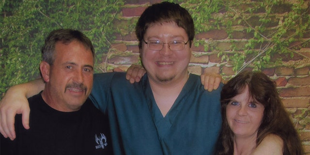 Scott Tadych (left) Brendan Dassey (center) and Barb Tadych (right).