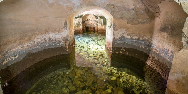 The hidden rooms have been revealed after 250 years underwater.