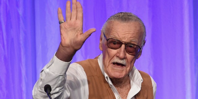 Stan Lee speaks onstage at the Hollywood Foreign Press Association's Grants Banquet at the Beverly Wilshire Four Seasons Hotel on August 2, 2017 in Beverly Hills, California.