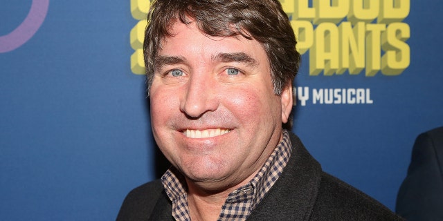 Stephen Hillenburg poses at the opening night of the new musical 