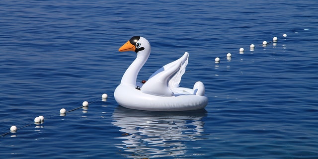 The mother and son floated several miles off shore, she said.