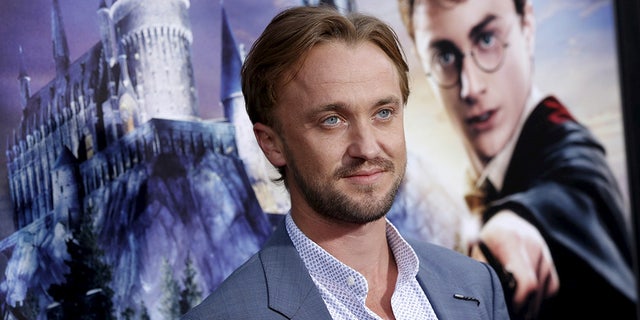Actor Tom Felton is seen at a "Harry Potter" event in Universal City, California, April 5, 2016. (Reuters)