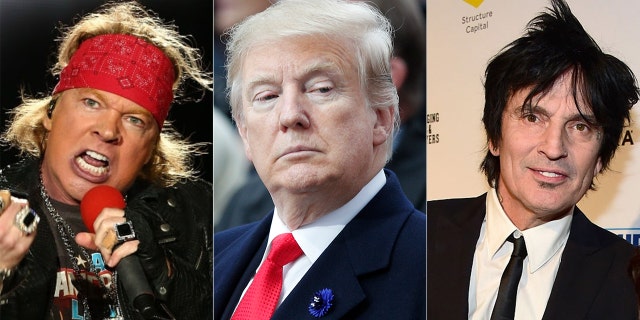 Axl Rose and Tommy Lee were among the celebrities who criticized President Trump for his response to the California wildfires.