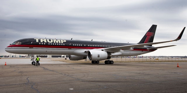 Trump's Boeing 757, seen here in a file photo from 2016, was involved in an accident on Wednesday morning.