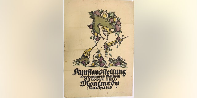 The poster announcing an art exhibition in France occupied by Germany during the last weeks of the First World War (Museum and Memorial of the First World War)