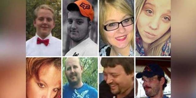 George Wagner IV, his brother and his parents are accused of executing eight members of the Rhoden family. The victims are 40-year-old Christopher Rhoden; his ex-wife, 37-year-old Dana Rhoden; their three children, 20-year-old Clarence "Frankie" Rhoden, 16-year-old Christopher Jr., and 19-year-old Hanna; Frankie Rhoden's fiancée, 20-year-old Hannah Gilley; Christopher Rhoden Sr.'s brother, 44-year-old Kenneth Rhoden; and a cousin, 38-year-old Gary Rhoden. 