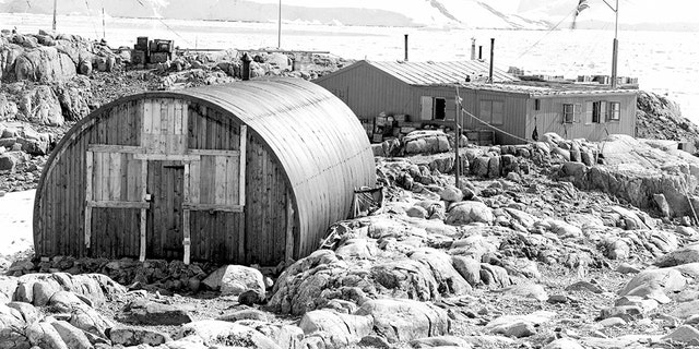 Base ‘A’ from the east, showing the Nissen hut. (Credit: Natural Environment Research Council)