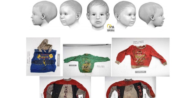 The clothing items shown in the photo were found with Baby Doe. 