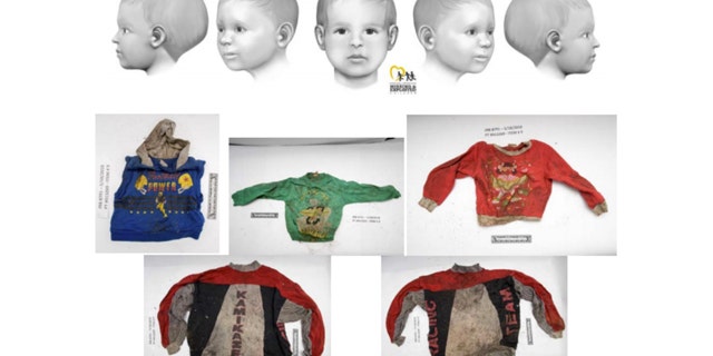 The clothing items shown in the photo were found with Baby Doe.