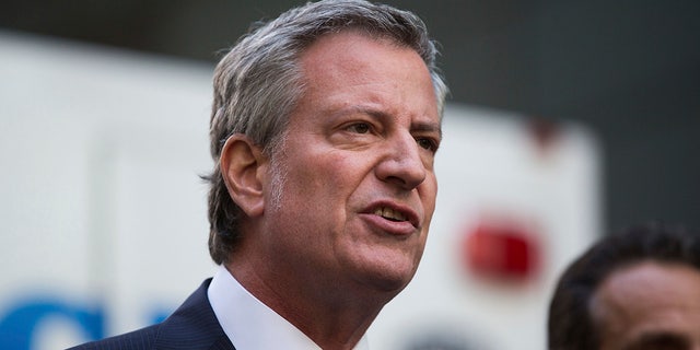 New York City Mayor Bill de Blasio forgot to pay tribute to the victim's of last year's Halloween terror attack at their own memorial on Wednesday.