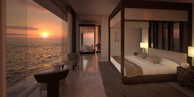 Though a few swanky undersea restaurants can be found around the globe from Dubai to Norway, The Muraka is believed to be the first hotel suite of such design.