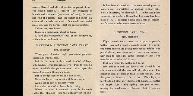 Election Cakes, or "muster cakes," trace back to the Colonial days of America.