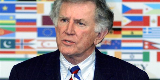 Gary Hart, former US Senator of Colorado, poses for a photo in 2003.