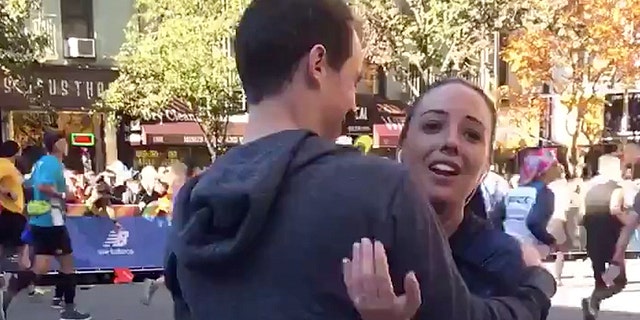 "She cried a little bit, said yes, hugged him and then said 'OK, I have to go finish my race,'" Galvin's cousin Kathleen Figuero said.