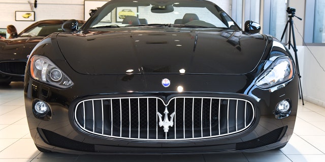 A Maserati is seen in a showroom in New York City, Sept. 27, 2016. (Jared Siskin/Patrick McMullan via Getty Images)