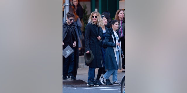 Meg Ryan seen out for Halloween on October 31, 2018 in New York City.