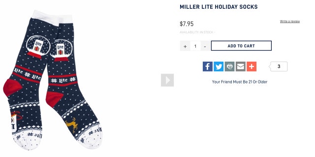 Miller Lite lovers and those shopping for gag gifts usually snatch the annual knitwear line up pretty quickly, so don’t wait until it’s too late to place an order if you want anything.