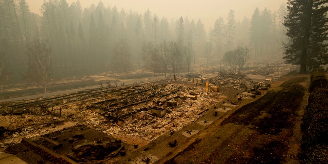 Residences were burned down in a mobile home park on Edgewood Lane after the Camp Fire tore through Paradise, California.