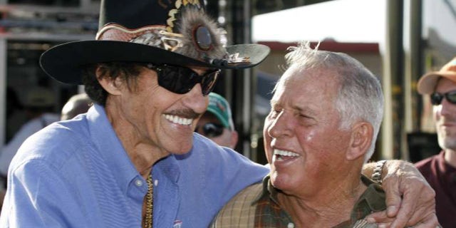 Pearson (r) is second to Richard Petty (l) on the all-time NASCAR wins list.