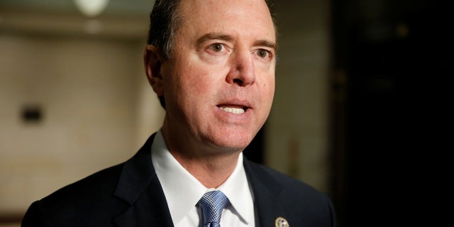 Ranking Member of the House Intelligence Committee Adam Schiff (D-CA) speaks after U.S. Attorney General Jeff Sessions attended a closed door interview with the House Intelligence Committee on Capitol in Washington, U.S., November 30, 2017. REUTERS/Joshua Roberts - RC18C19503D0