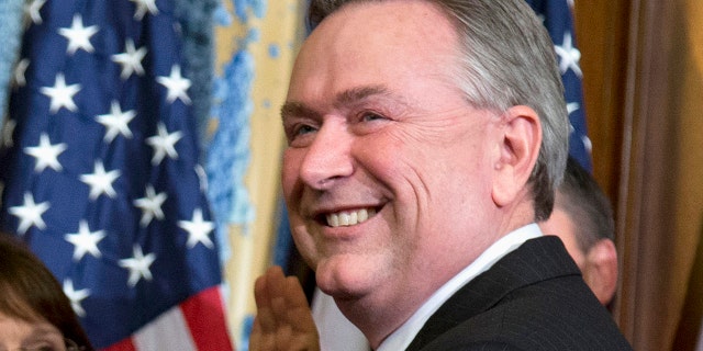 Former Texas Rep. Steve Stockman was sentenced on Wednesday to serve 10 years in federal prison in Houston. (Associated Press)