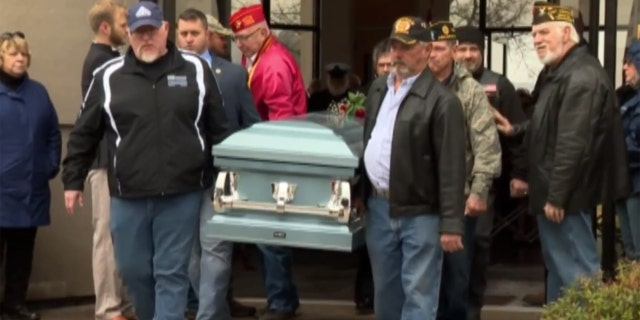 Hundreds came to pay their respects for Leo Stokley, 69, of Murfreesboro, Tenn.. Stokley was a Marine Corps veteran who died and had no family members to attend his funeral.