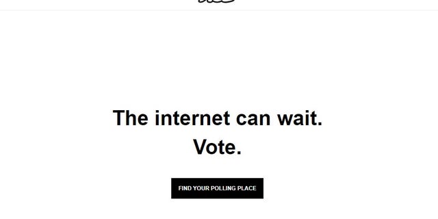 Vice News' homepage asked its readers to go vote in Tuesday’s midterm elections before entering its site.