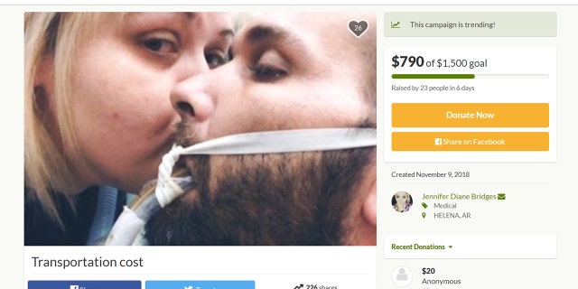 Curtis Bridges, 34, initially thought he was suffering from the flu, but is now battling for his life.
