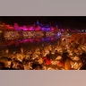 Devotees light earthen lamps on the banks of the River Sarayu as part of Diwali celebrations in Ayodhya, India, India, November 6, 2018. 