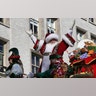 Santa Claus waves from his float as it proceeds down Central Park West during the Macy's Thanksgiving Day Parade in New York City, Nov. 22, 2018.
