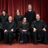 The justices of the U.S. Supreme Court gather for a formal group portrait to include the new Associate Justice Brett Kavanaugh at the Supreme Court Building in Washington, Nov. 30, 2018.