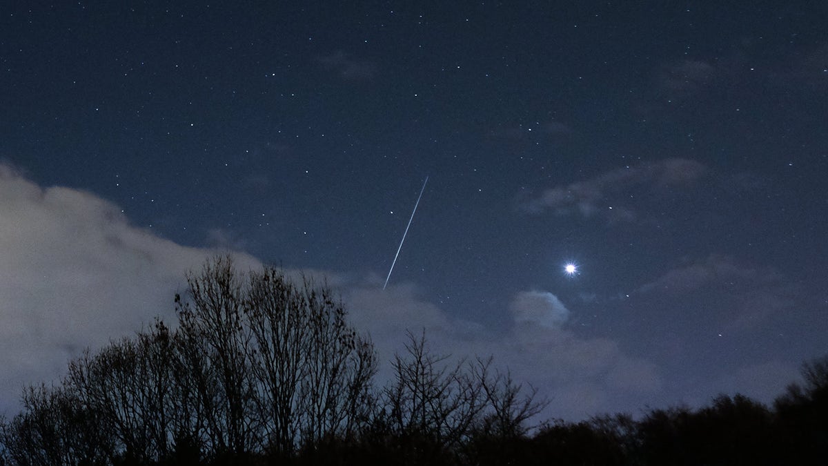 The Geminid meteor shower lit up the sky over Saltburn By The Sea, United Kingdom, on Dec. 14, 2018.