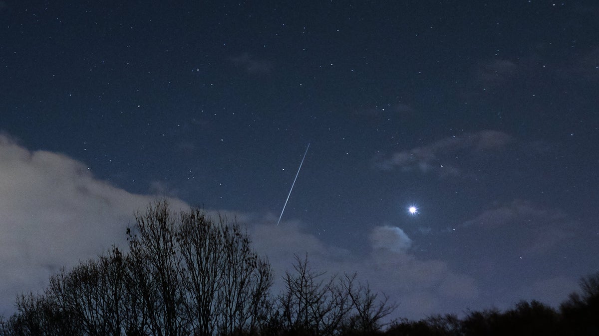 The Geminid meteor shower lit up the sky over Saltburn By The Sea, United Kingdom, on Dec. 14, 2018.