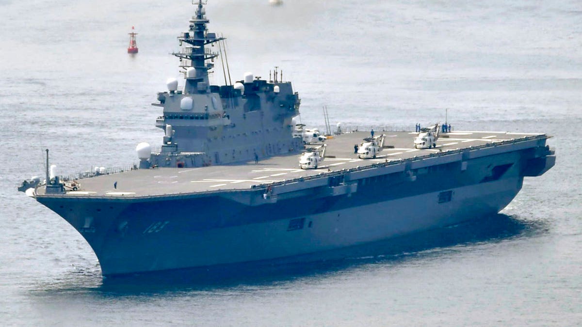 FILE: Japanese Maritime Self-Defense Force’s helicopter carrier Izumo. 