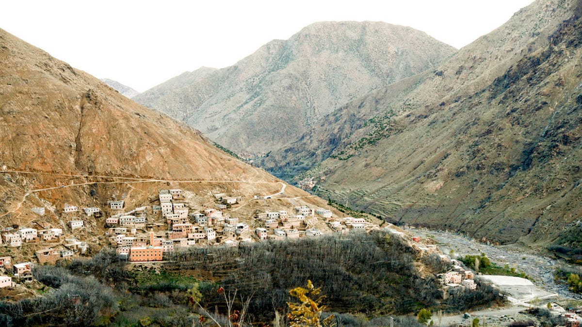 The remote village of Imlil nestled on the slopes of the Atlas mountains in Morocco on Dec. 20, 2018, about six miles from the spot where the bodies of two Scandinavian women were found.
