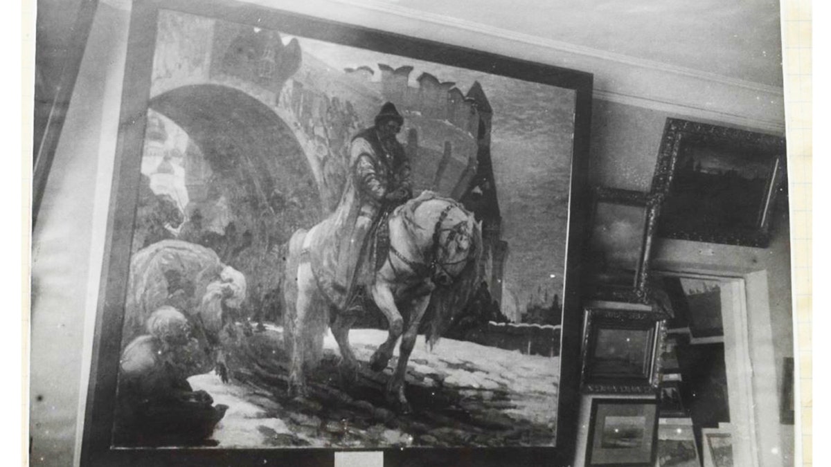 This undated photo provided by the U.S. Attorney’s Office in Washington shows a painting of Ivan the Terrible that was exhibited in art museum in Ukraine. (U.S. Attorney’s Office in Washington via AP)