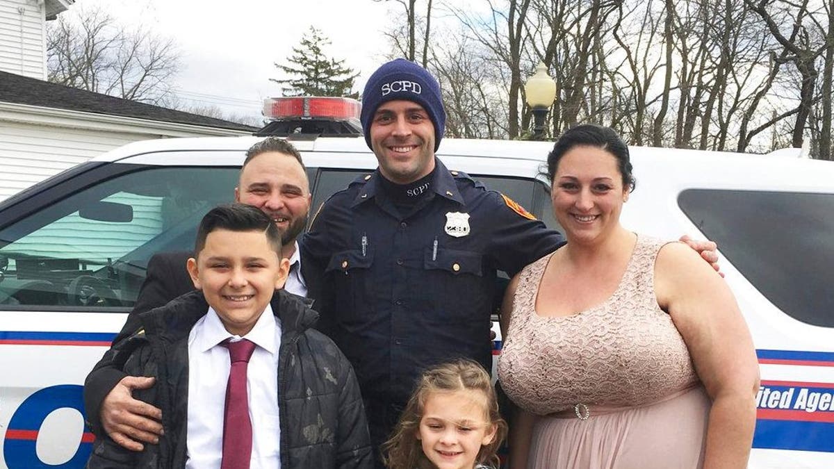 Suffolk County Police Officer Cody Matthews saved the day in more ways than one on Saturday for a couple in New York who had gotten into a car accident on the way to their wedding.