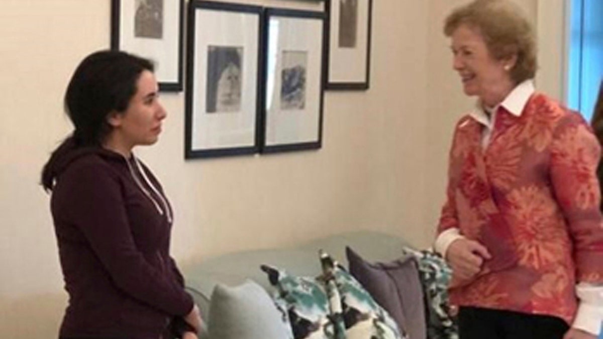 The UAE released the first images of Sheikha Latifa on Monday, months after friends and supporters say she disappeared following commandos storming a boat carrying her off the coast of India after she fled the Emirates. (United Arab Emirates Ministry of Foreign Affairs and International Cooperation via AP)