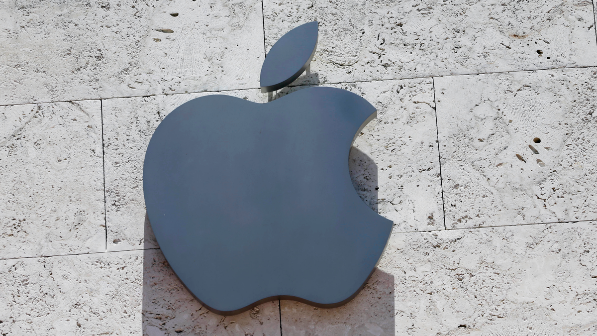 FILE - In this Aug. 8, 2017, file photo, the Apple logo is shown at a store in Miami Beach, Fla. (AP Photo/Alan Diaz, File)