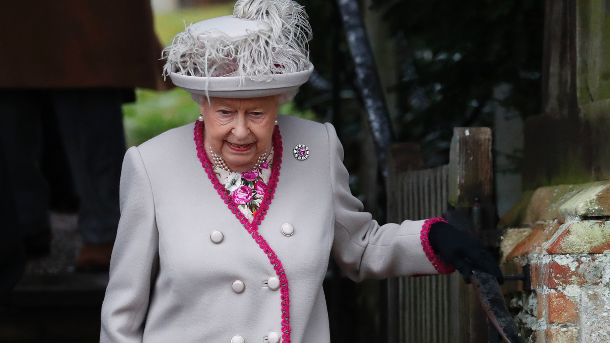 Britain's Queen Elizabeth II leaves after attending the Christmas day service at St Mary Magdalene Church in Sandringham in Norfolk, England, Tuesday, Dec. 25, 2018.