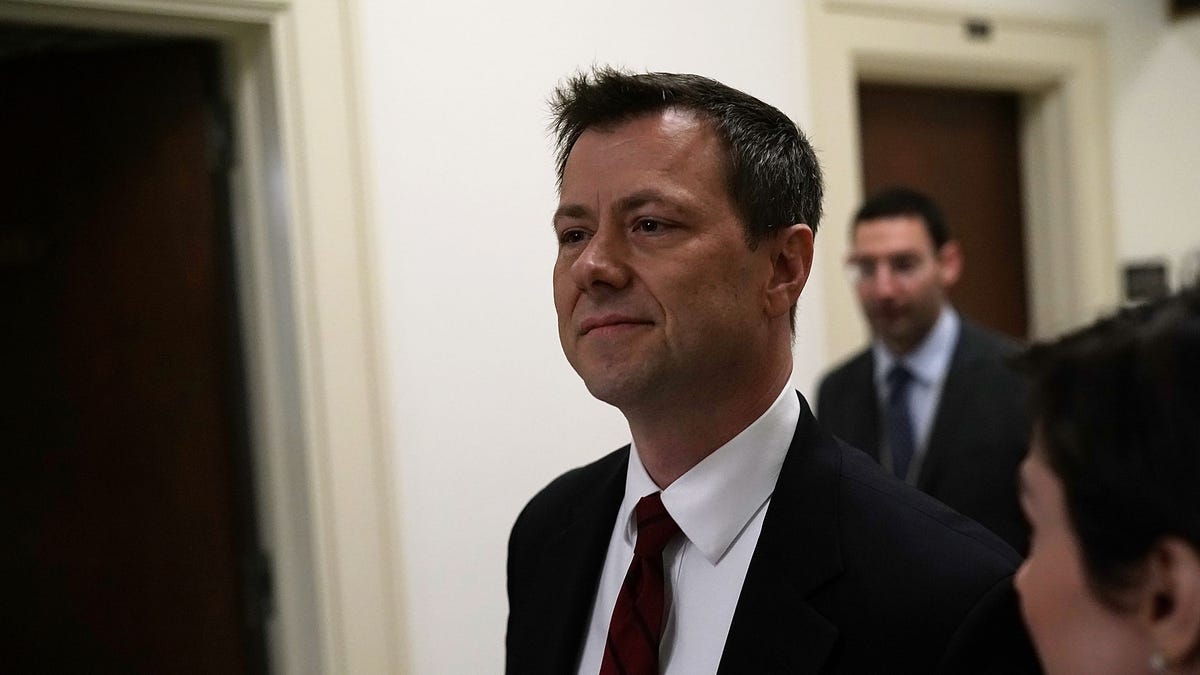 Peter Strzok arrives at a closed-door interview before the House Judiciary Committee in June. (Photo by Alex Wong/Getty Images)