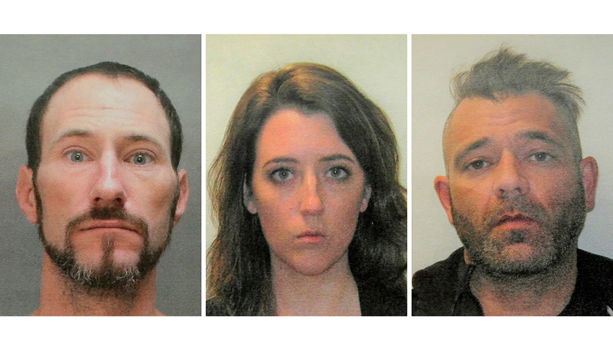 This November 2018 file combination of photos provided by the Burlington County Prosecutors office shows Johnny Bobbitt, from left, Katelyn McClure and Mark D'Amico. 