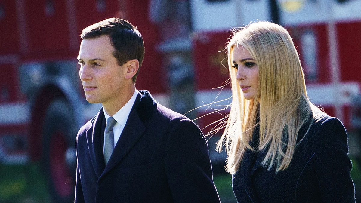 Jared Kushner and Ivanka Trump make their way to board Marine One before departing from South Lawn of the White House in Washington, DC on October 30, 2018. (Photo by MANDEL NGAN / AFP) (Photo credit should read MANDEL NGAN/AFP/Getty Images)