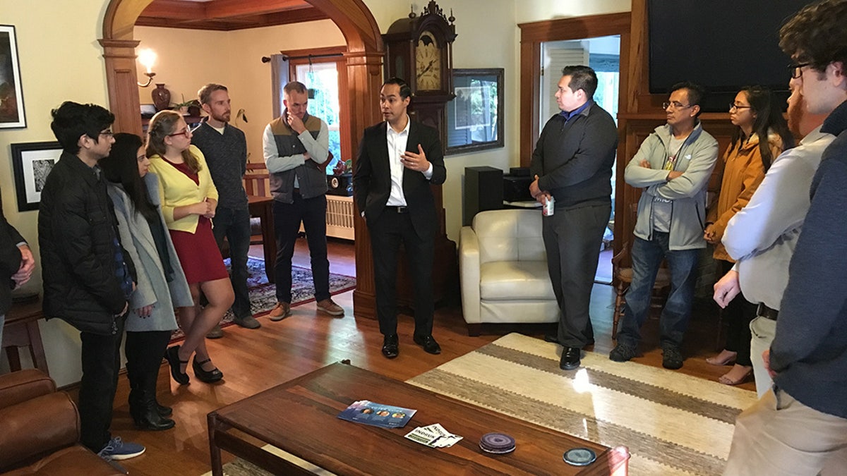 Julian Castro during a visit to Nashua, N.H.